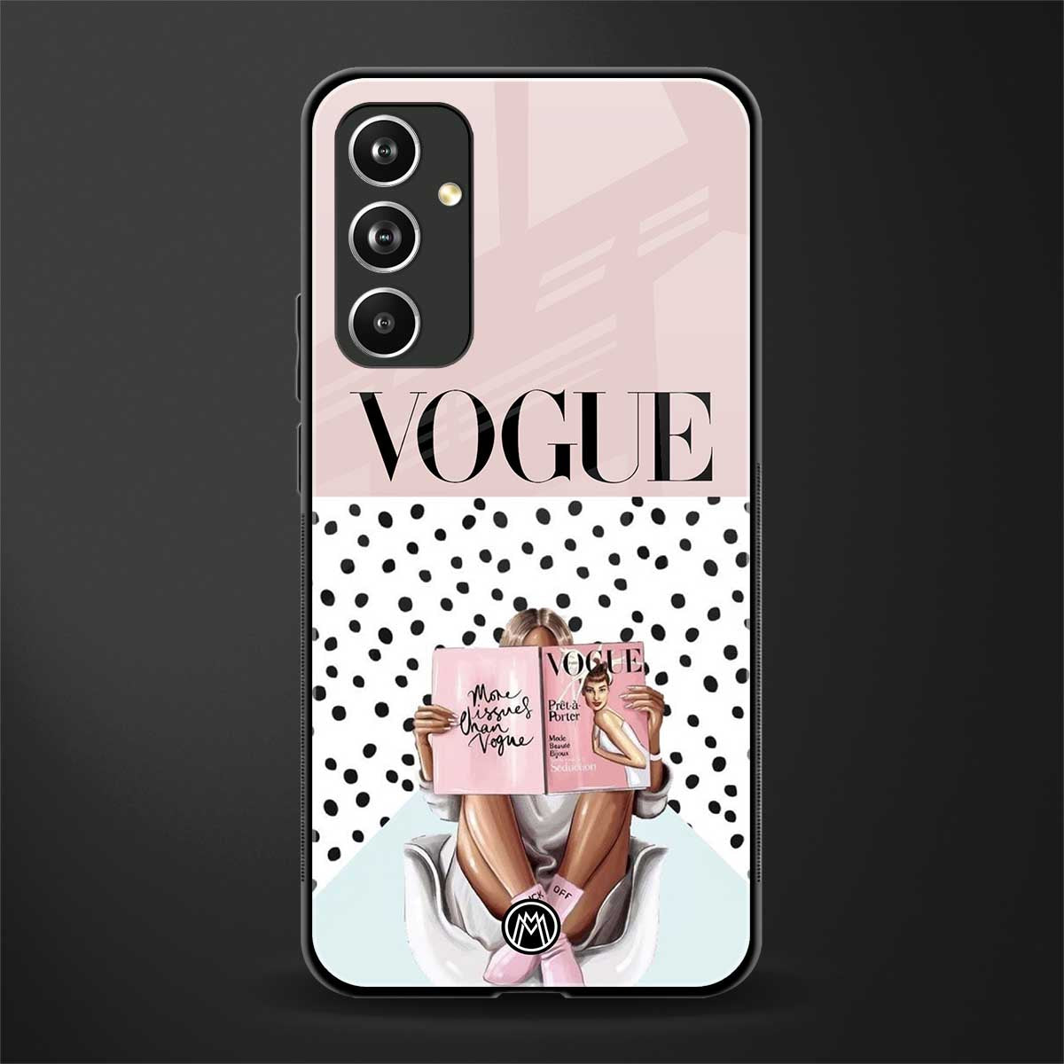 vogue queen back phone cover | glass case for samsung galaxy a54 5g