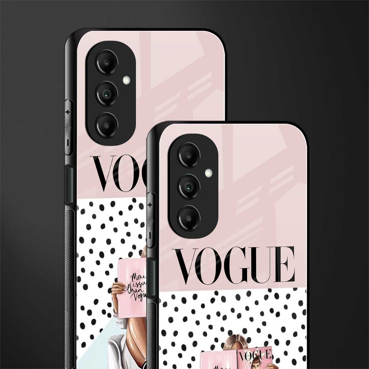 vogue queen back phone cover | glass case for samsung galaxy a14 5g