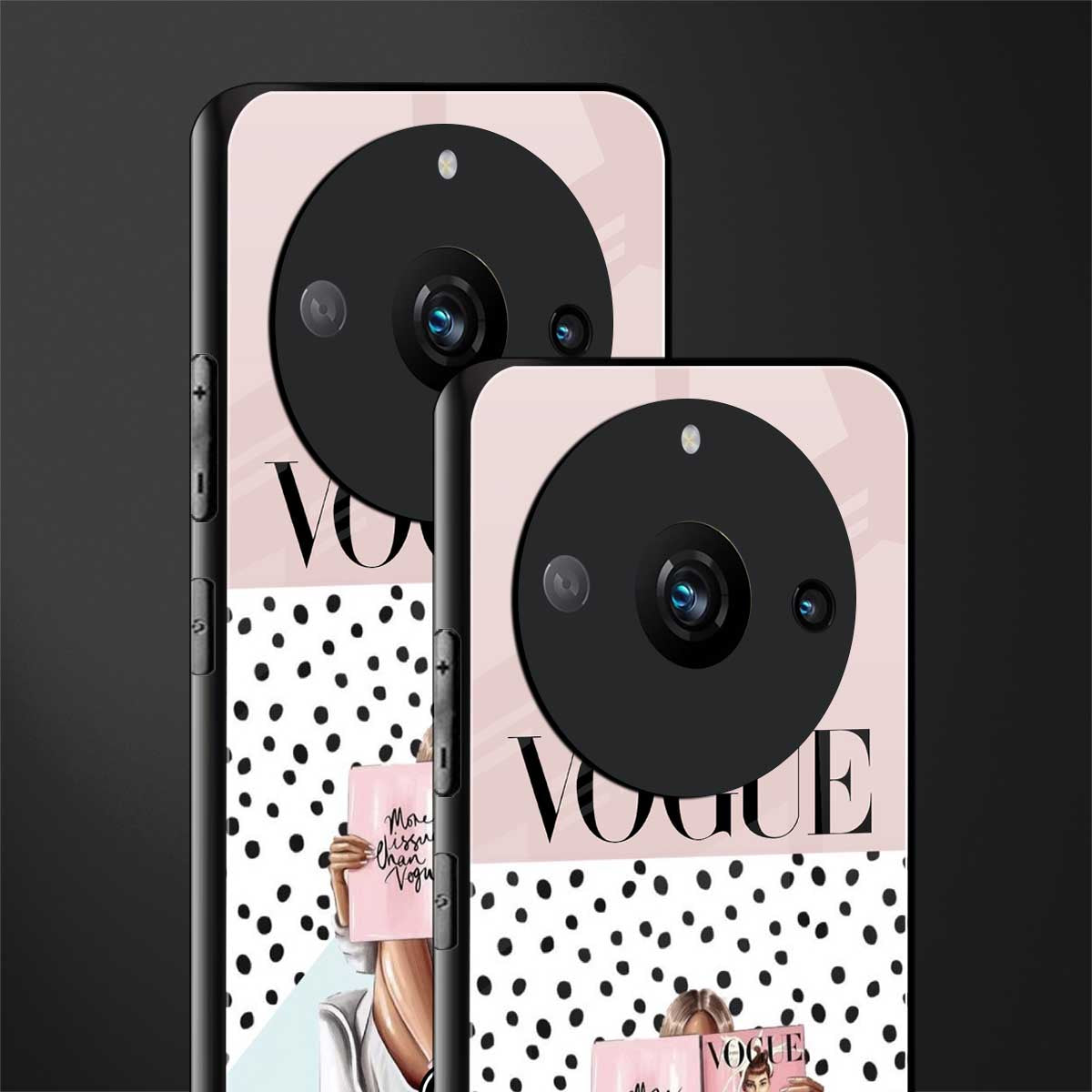 vogue queen back phone cover | glass case for realme 11 pro 5g
