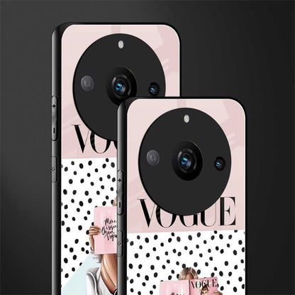 vogue queen back phone cover | glass case for realme 11 pro 5g