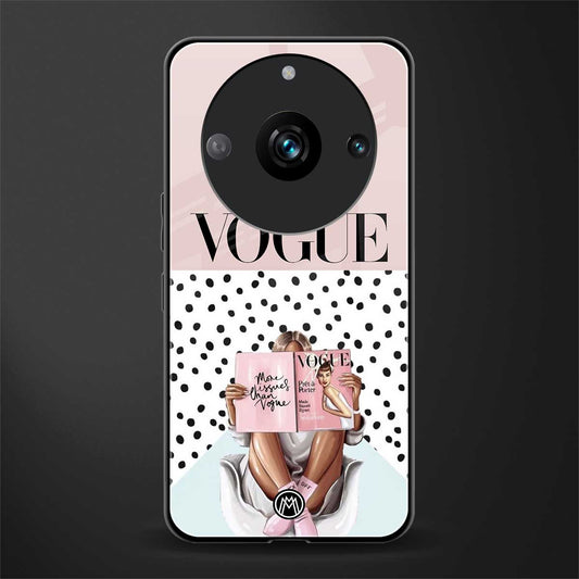vogue queen back phone cover | glass case for realme 11 pro 5g