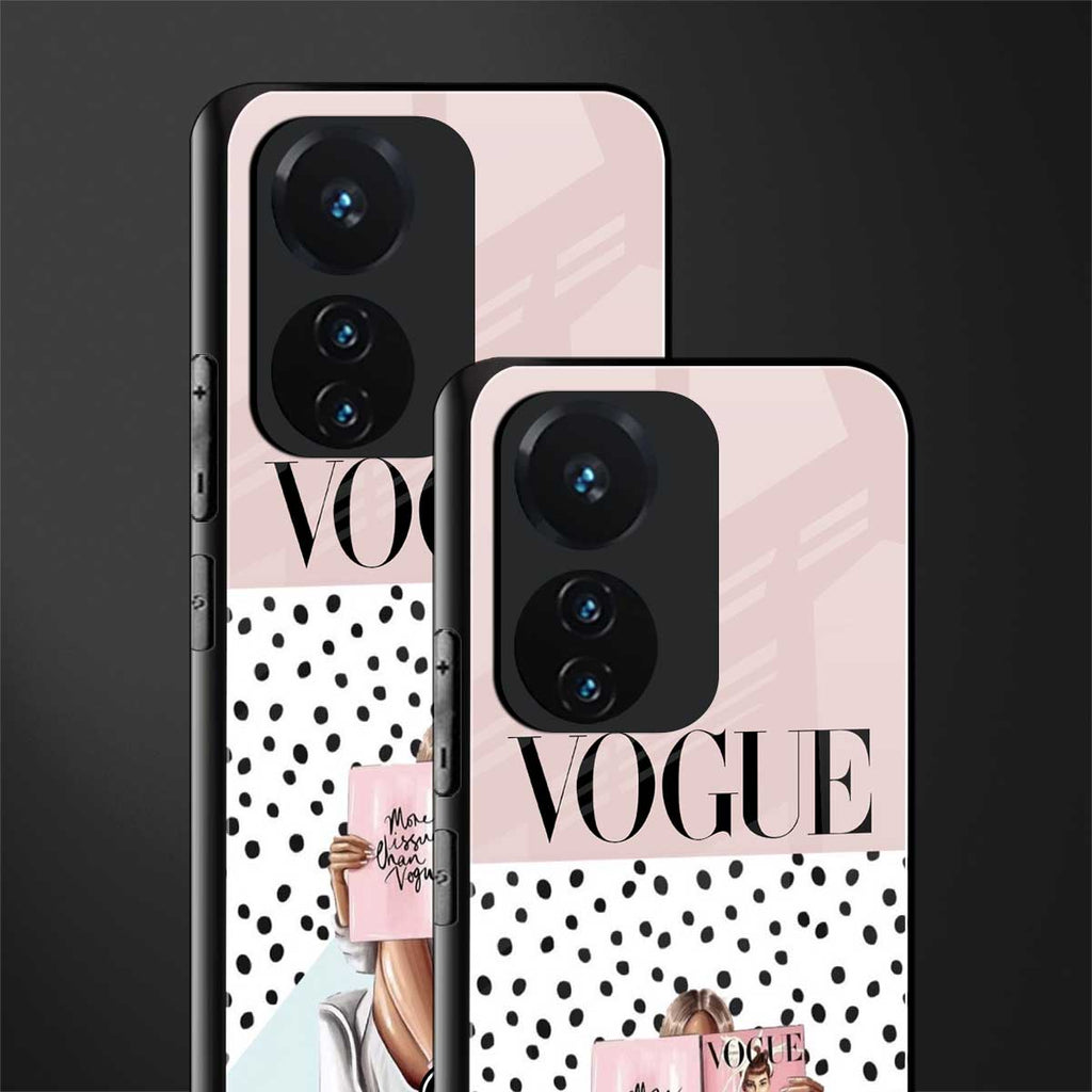 vogue queen back phone cover | glass case for vivo t1 44w 4g