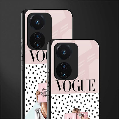 vogue queen back phone cover | glass case for vivo t1 44w 4g