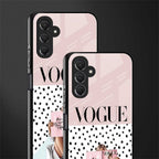 vogue queen back phone cover | glass case for samsun galaxy a24 4g