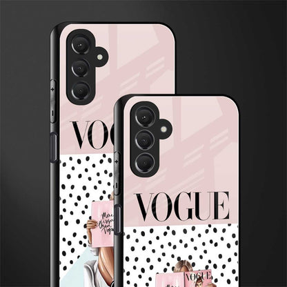 vogue queen back phone cover | glass case for samsun galaxy a24 4g