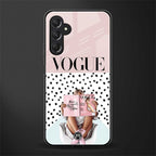 vogue queen back phone cover | glass case for samsun galaxy a24 4g