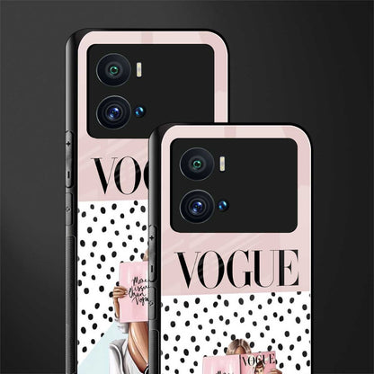 vogue queen back phone cover | glass case for iQOO 9 Pro