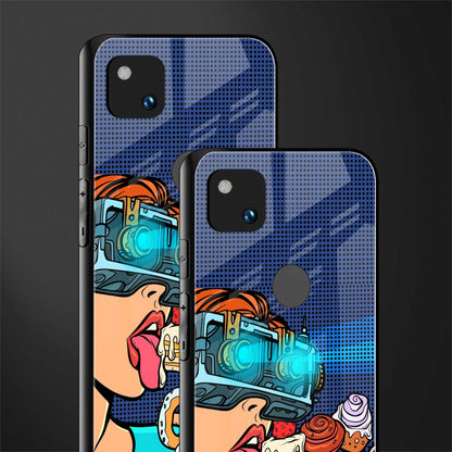 vr dessert back phone cover | glass case for google pixel 4a 4g