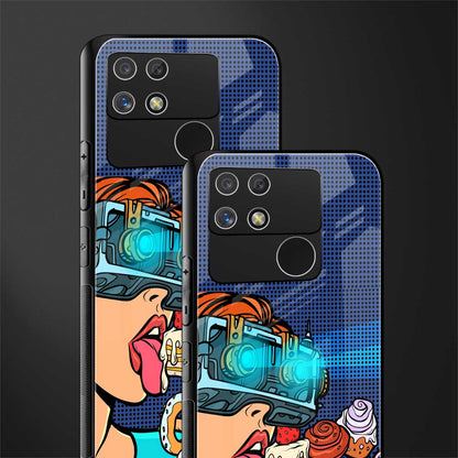 vr dessert back phone cover | glass case for realme narzo 50a