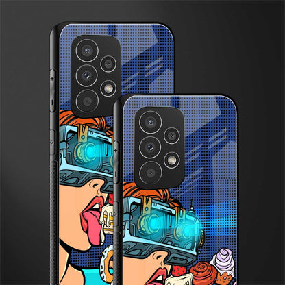 vr dessert back phone cover | glass case for samsung galaxy a73 5g