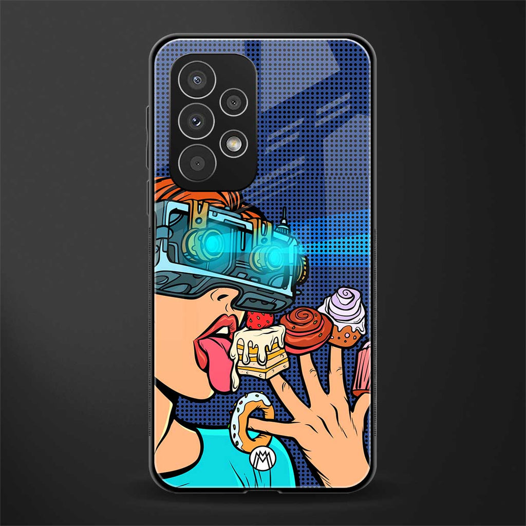 vr dessert back phone cover | glass case for samsung galaxy a73 5g