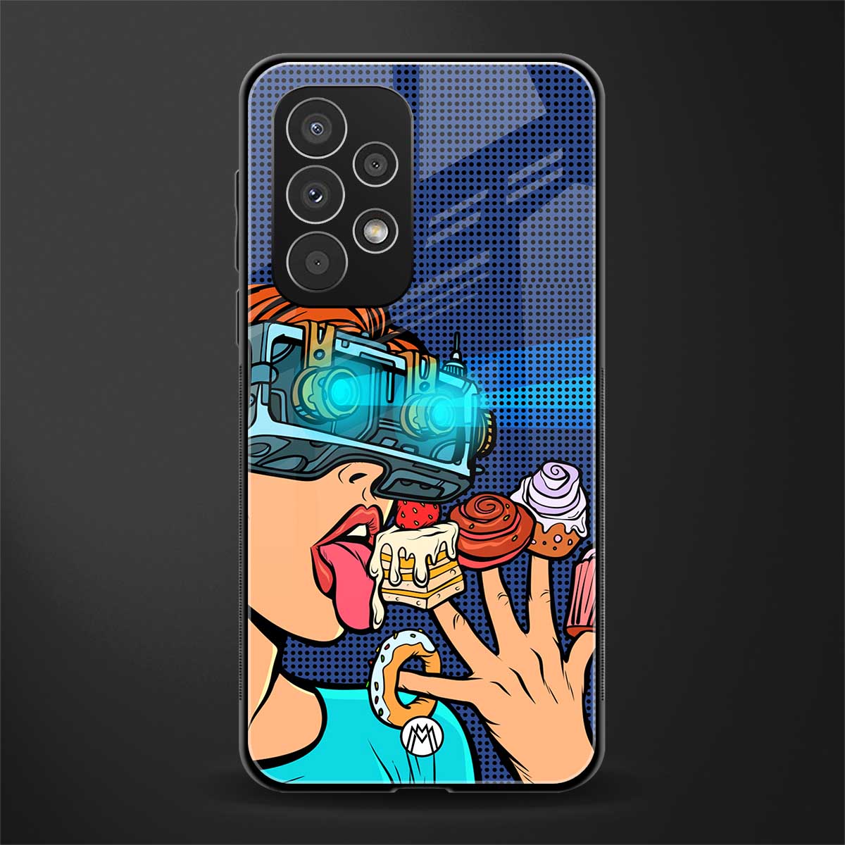 vr dessert back phone cover | glass case for samsung galaxy a73 5g