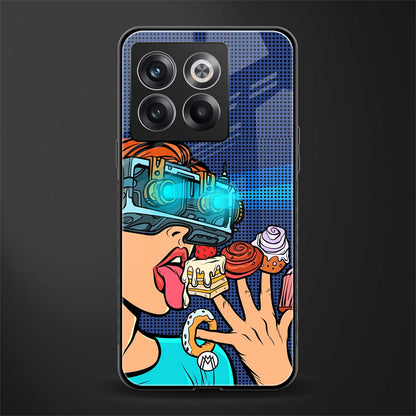 vr dessert back phone cover | glass case for oneplus 10t