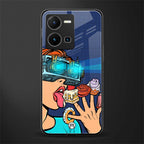 vr dessert back phone cover | glass case for vivo y35 4g