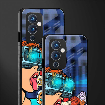 vr dessert back phone cover | glass case for oneplus 9