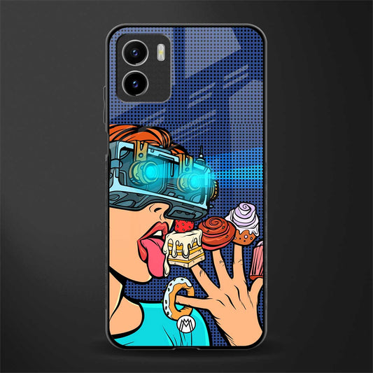 vr dessert back phone cover | glass case for vivo y72