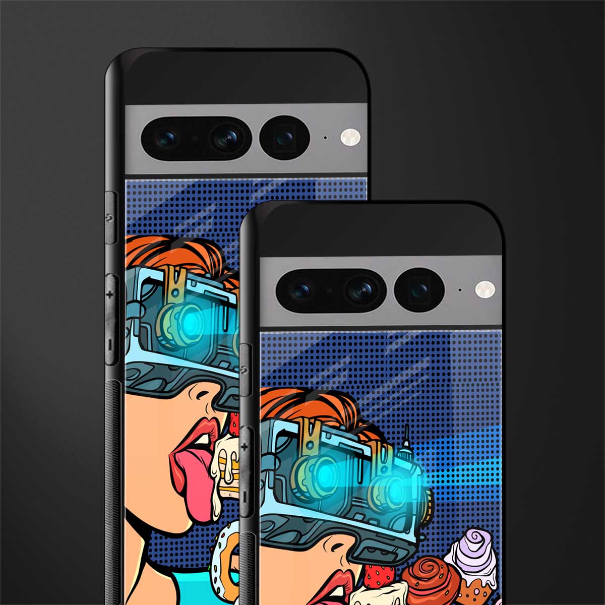 vr dessert back phone cover | glass case for google pixel 7 pro