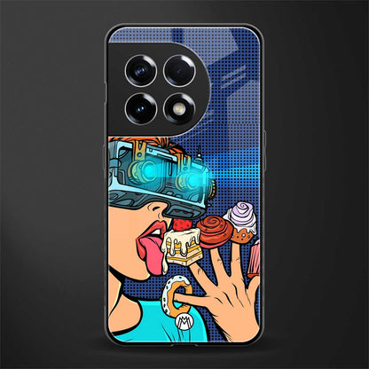 vr dessert back phone cover | glass case for oneplus 11r