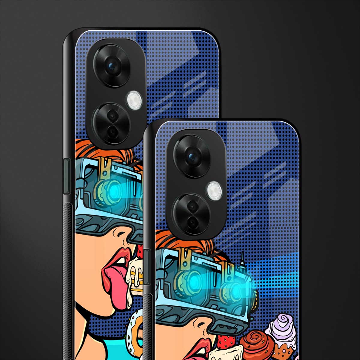 vr dessert back phone cover | glass case for oneplus nord ce 3 lite