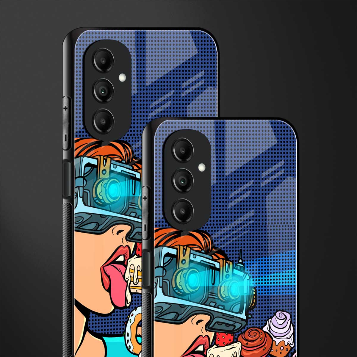 vr dessert back phone cover | glass case for samsung galaxy a14 5g