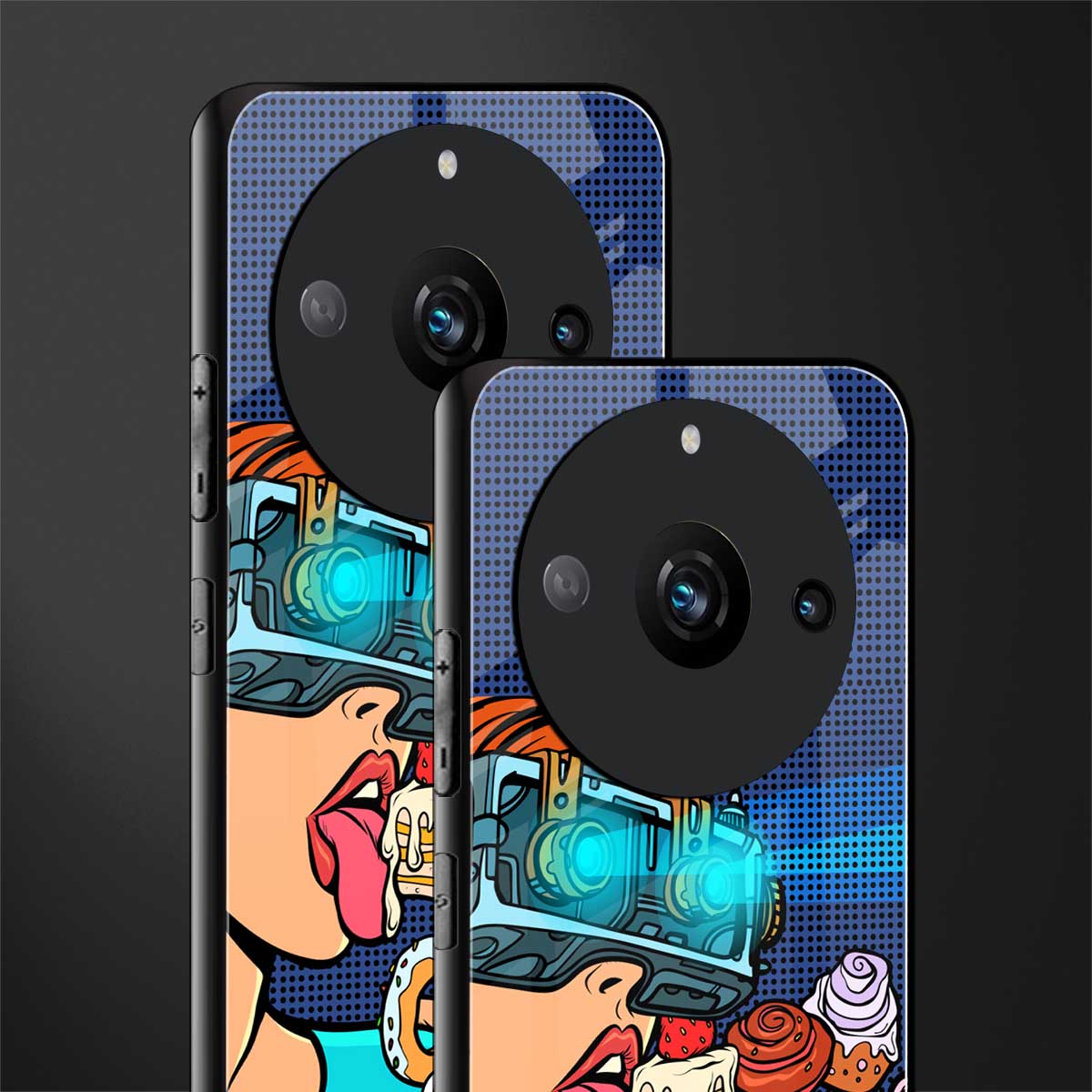 vr dessert back phone cover | glass case for realme 11 pro 5g