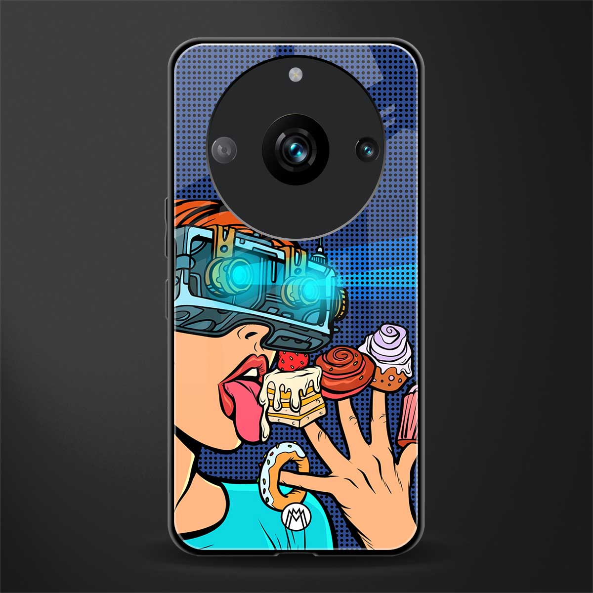 vr dessert back phone cover | glass case for realme 11 pro 5g