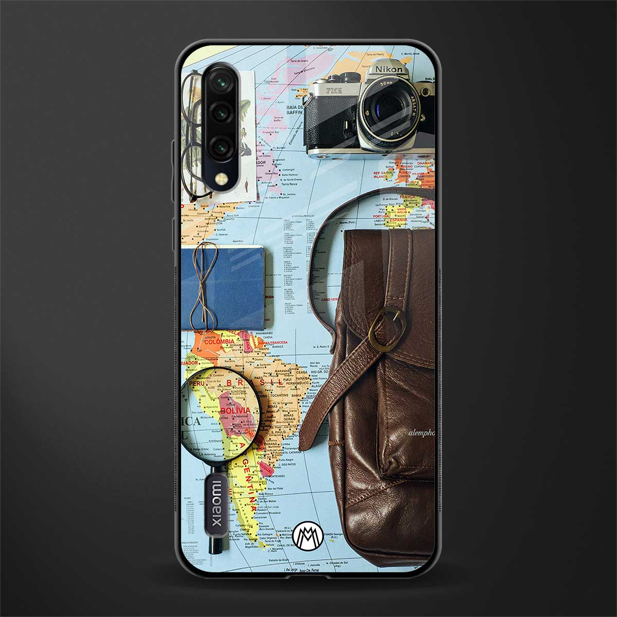 wanderlust glass case for mi a3 redmi a3 image
