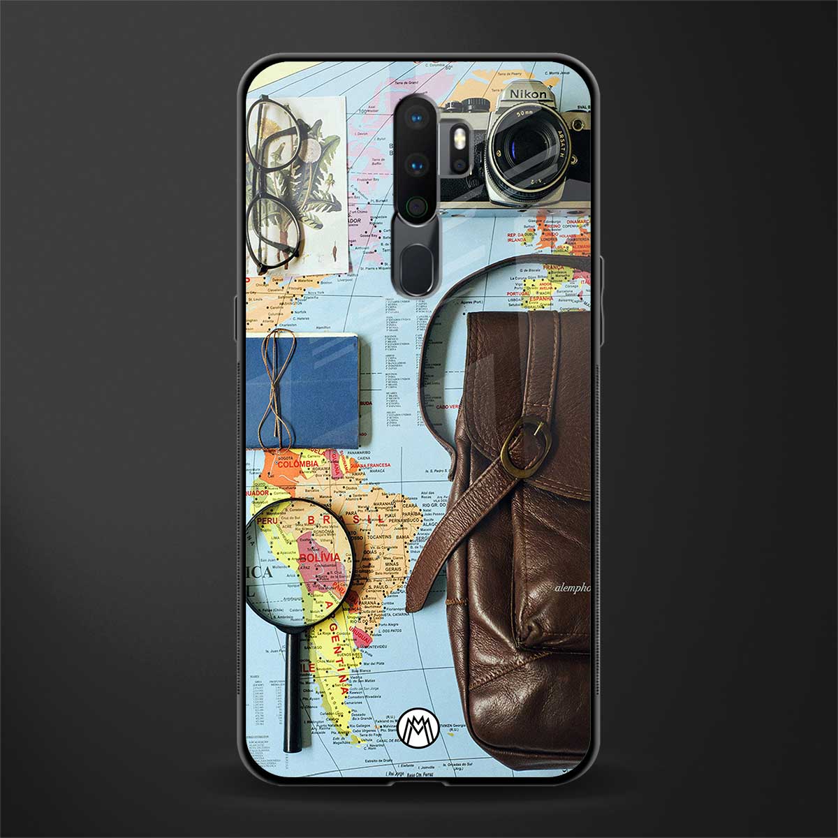 wanderlust glass case for oppo a5 2020 image