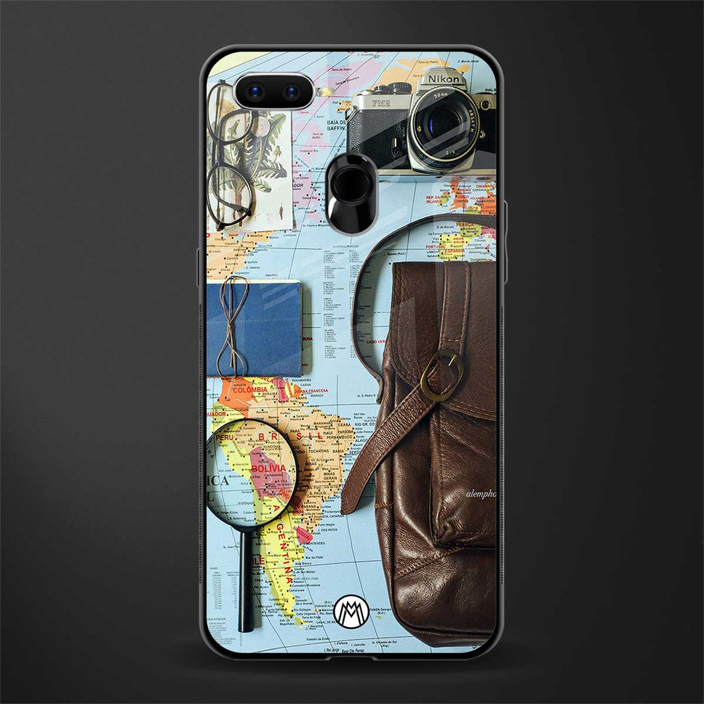 wanderlust glass case for oppo a12 image