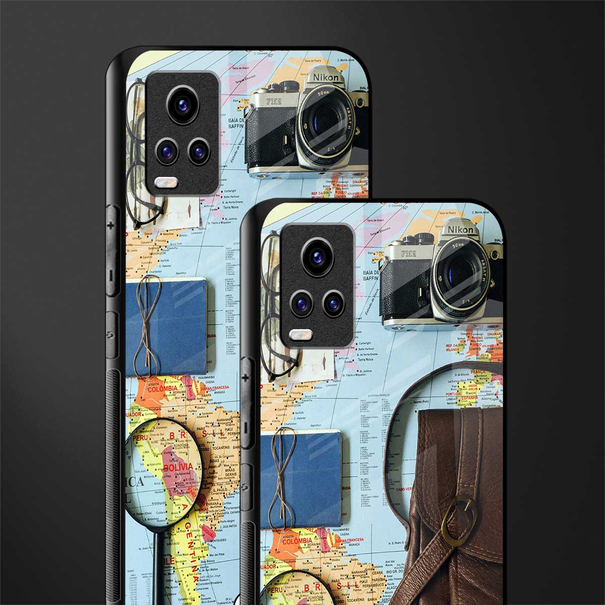 wanderlust back phone cover | glass case for vivo y73