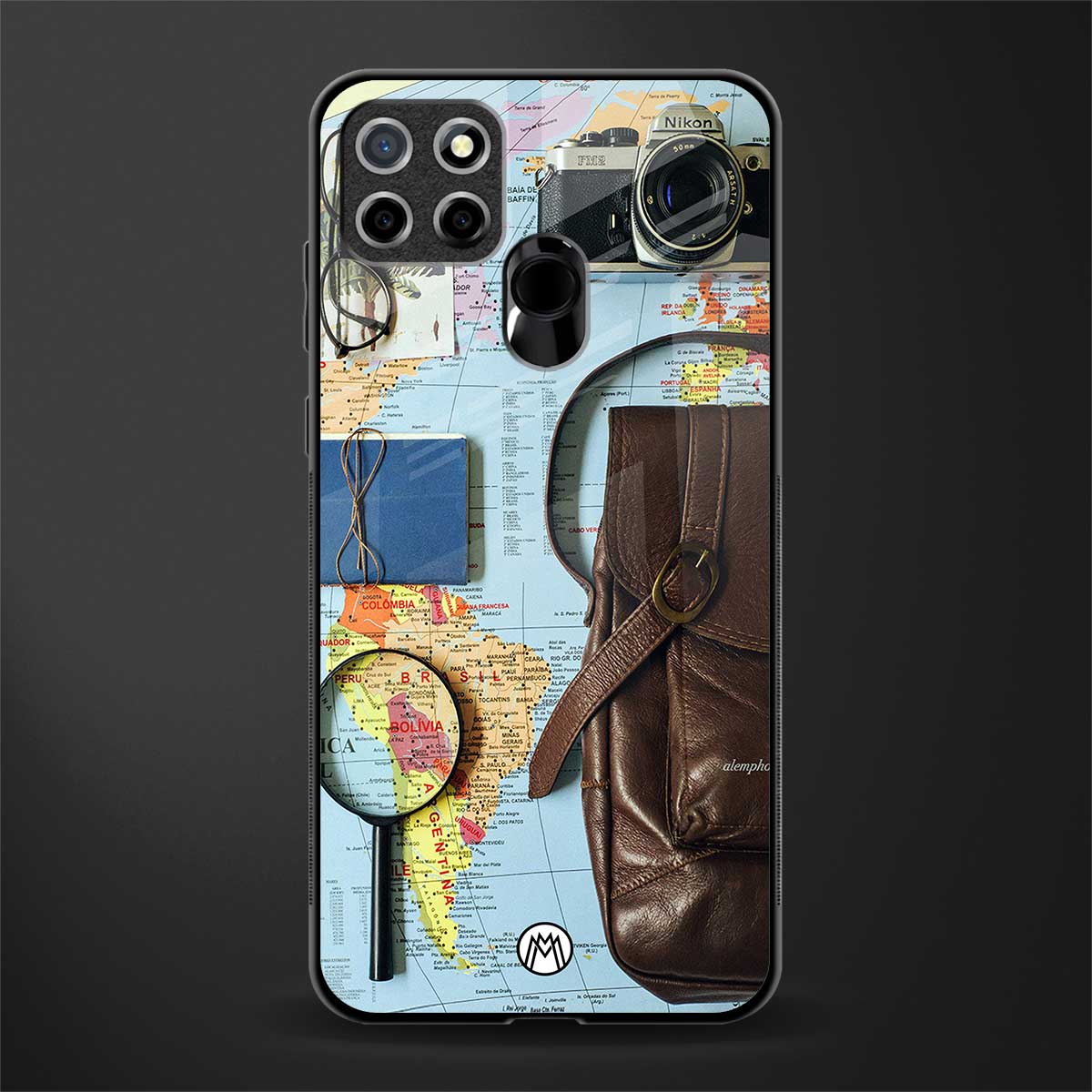 wanderlust glass case for realme c12 image