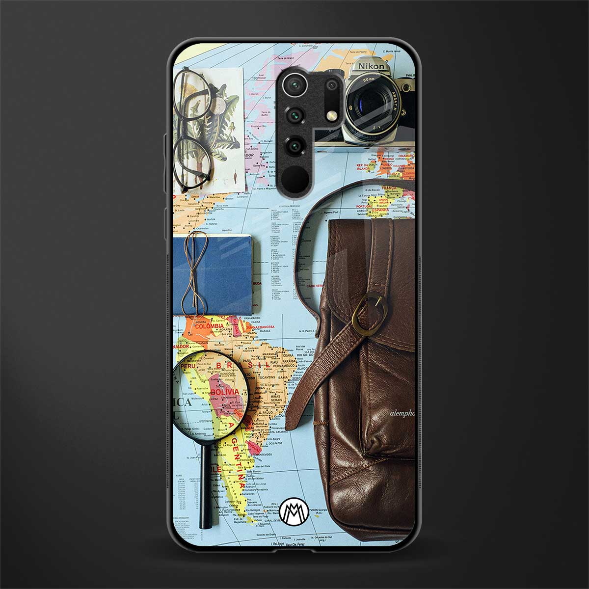 wanderlust glass case for poco m2 reloaded image