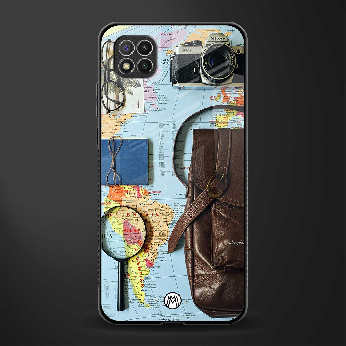 wanderlust glass case for poco c3 image