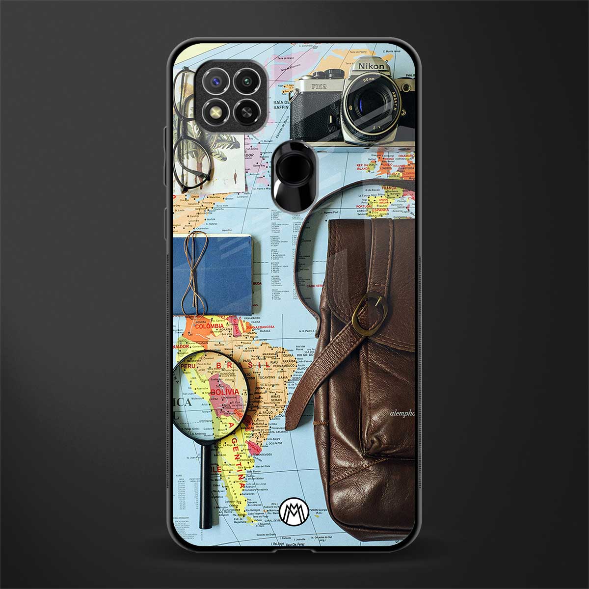 wanderlust glass case for redmi 9 image