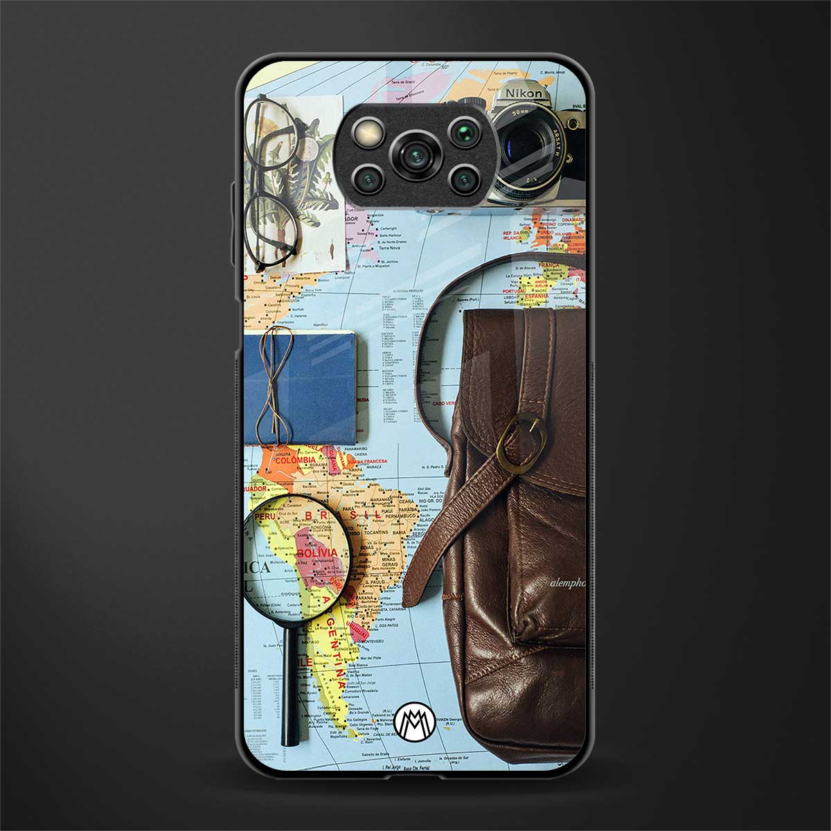 wanderlust glass case for poco x3 pro image