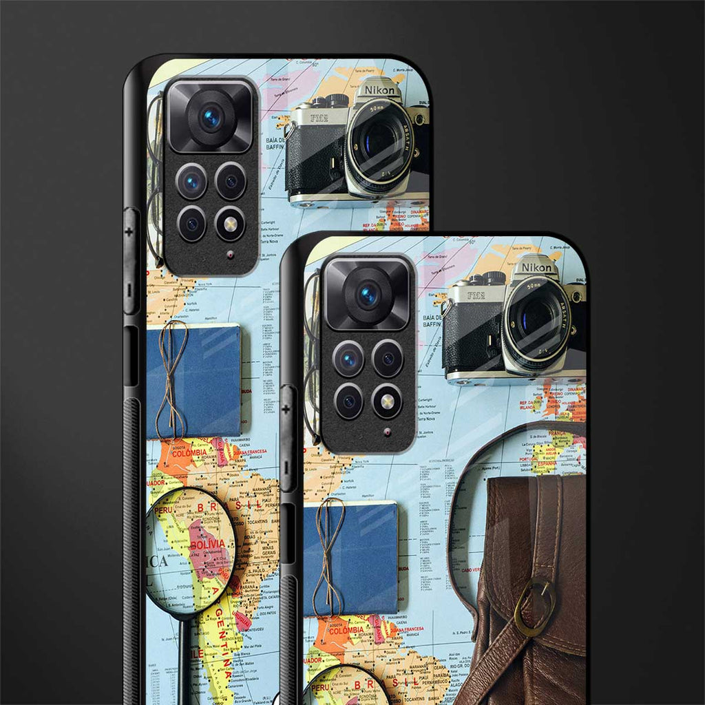 wanderlust back phone cover | glass case for redmi note 11 pro plus 4g/5g