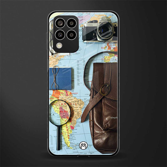 wanderlust back phone cover | glass case for samsung galaxy m33 5g
