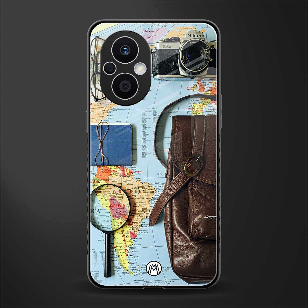 wanderlust back phone cover | glass case for oppo f21 pro 5g