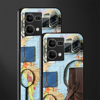 wanderlust back phone cover | glass case for oppo f21 pro 4g