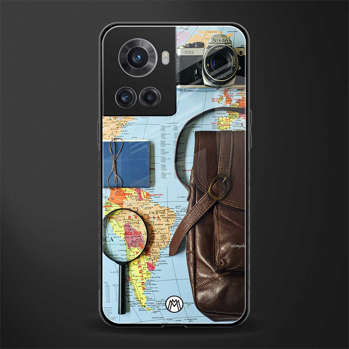 wanderlust back phone cover | glass case for oneplus 10r 5g