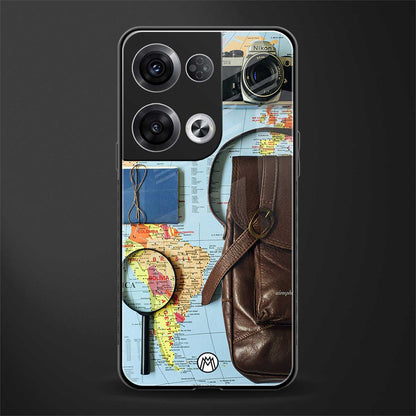 wanderlust back phone cover | glass case for oppo reno 8