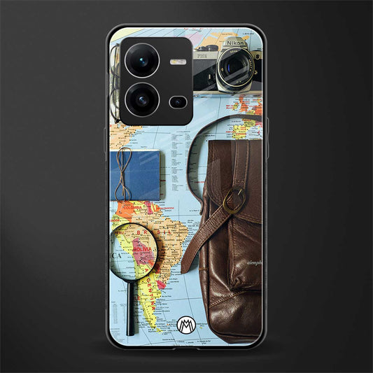 wanderlust back phone cover | glass case for vivo v25-5g