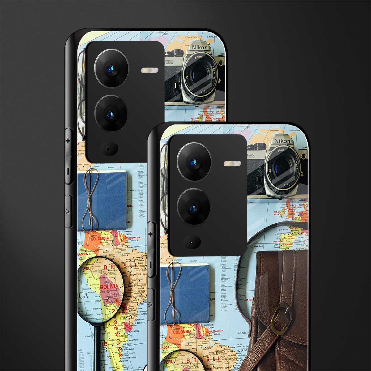 wanderlust back phone cover | glass case for vivo v25 pro 5g