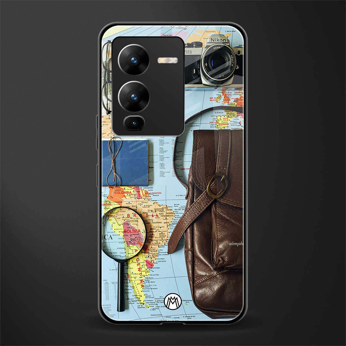 wanderlust back phone cover | glass case for vivo v25 pro 5g