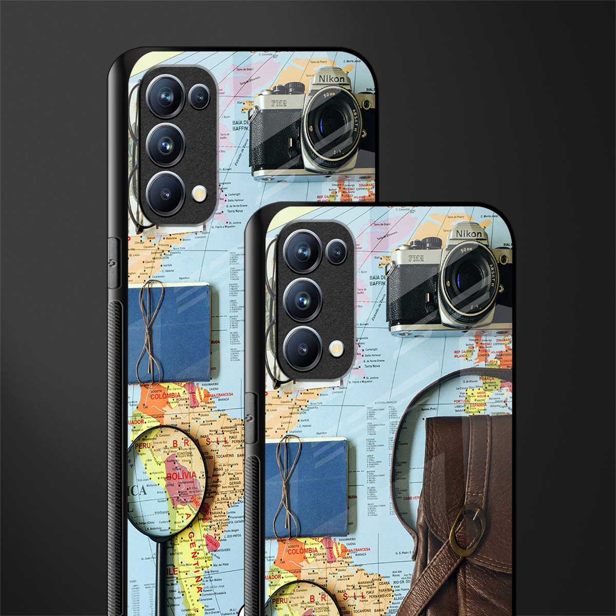 wanderlust back phone cover | glass case for oppo reno 5