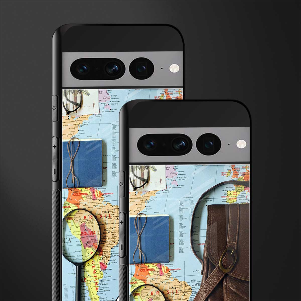 wanderlust back phone cover | glass case for google pixel 7 pro