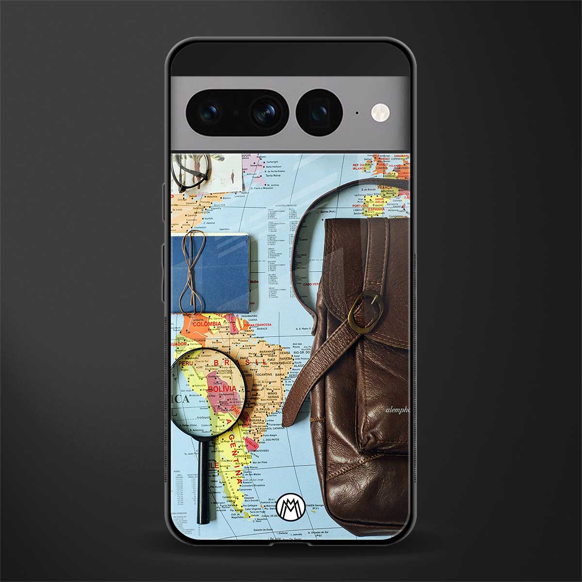 wanderlust back phone cover | glass case for google pixel 7 pro