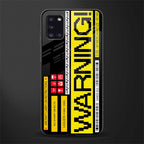 warning glass case for samsung galaxy a31 image