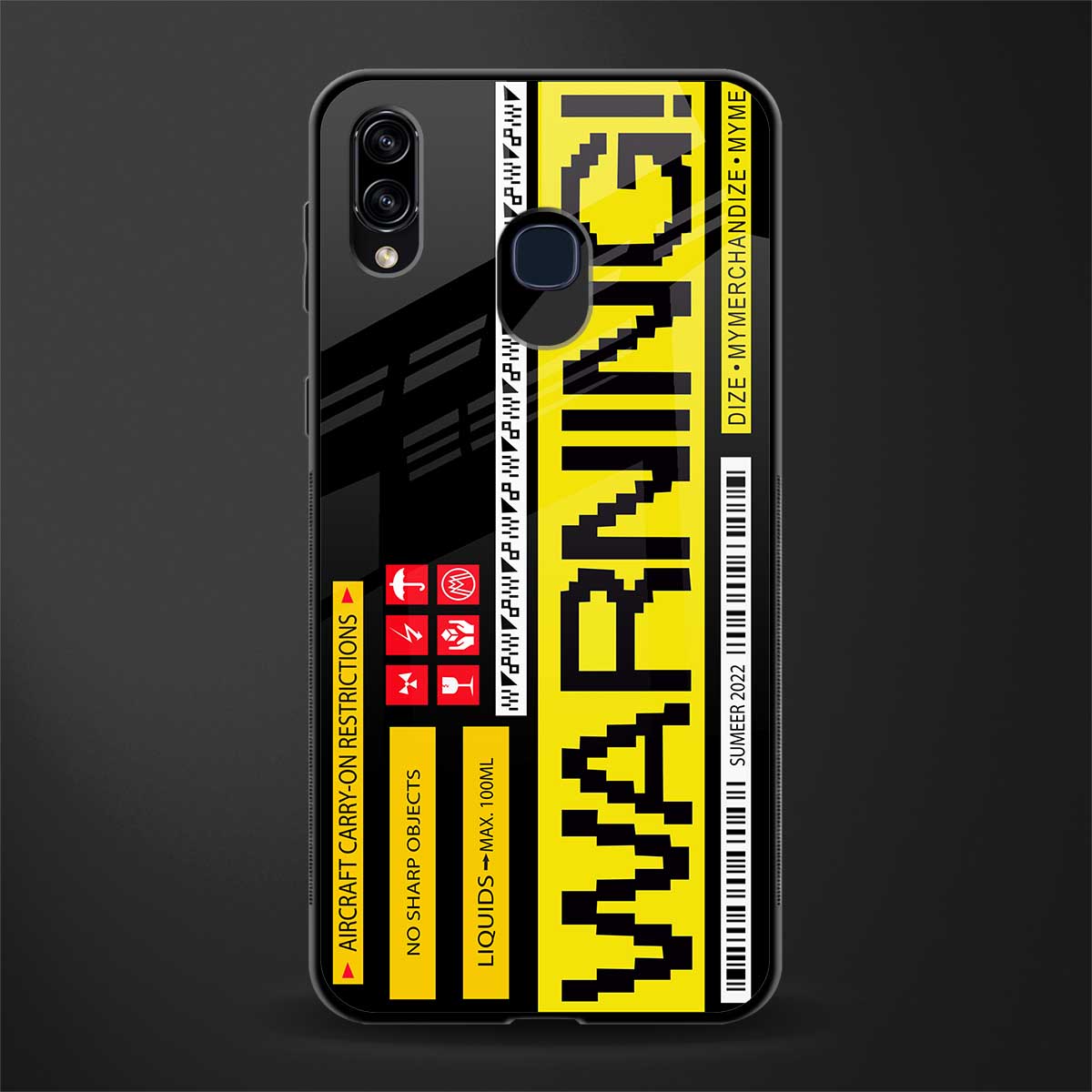 warning glass case for samsung galaxy m10s image