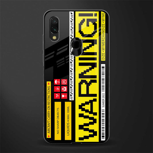 warning glass case for redmi note 7 image